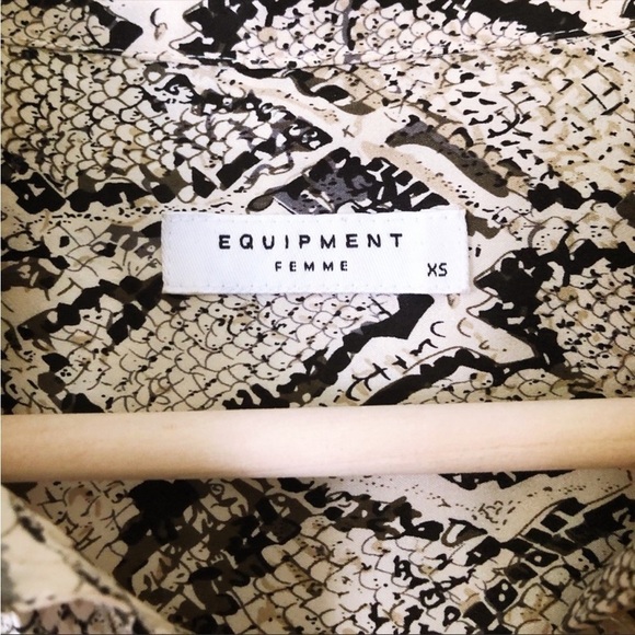 Equipment Snakeskin Print Silk Button Down Blouse - Picture 6 of 6